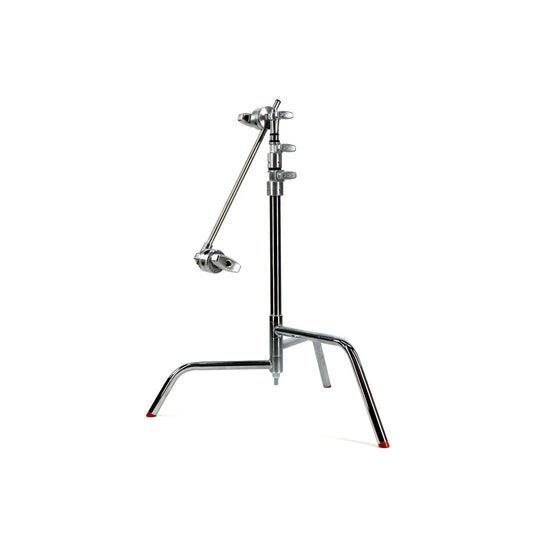 Matthews 20" Double Riser Spring Loaded Folding C-Stand w/Grip Head & Arm Chrome