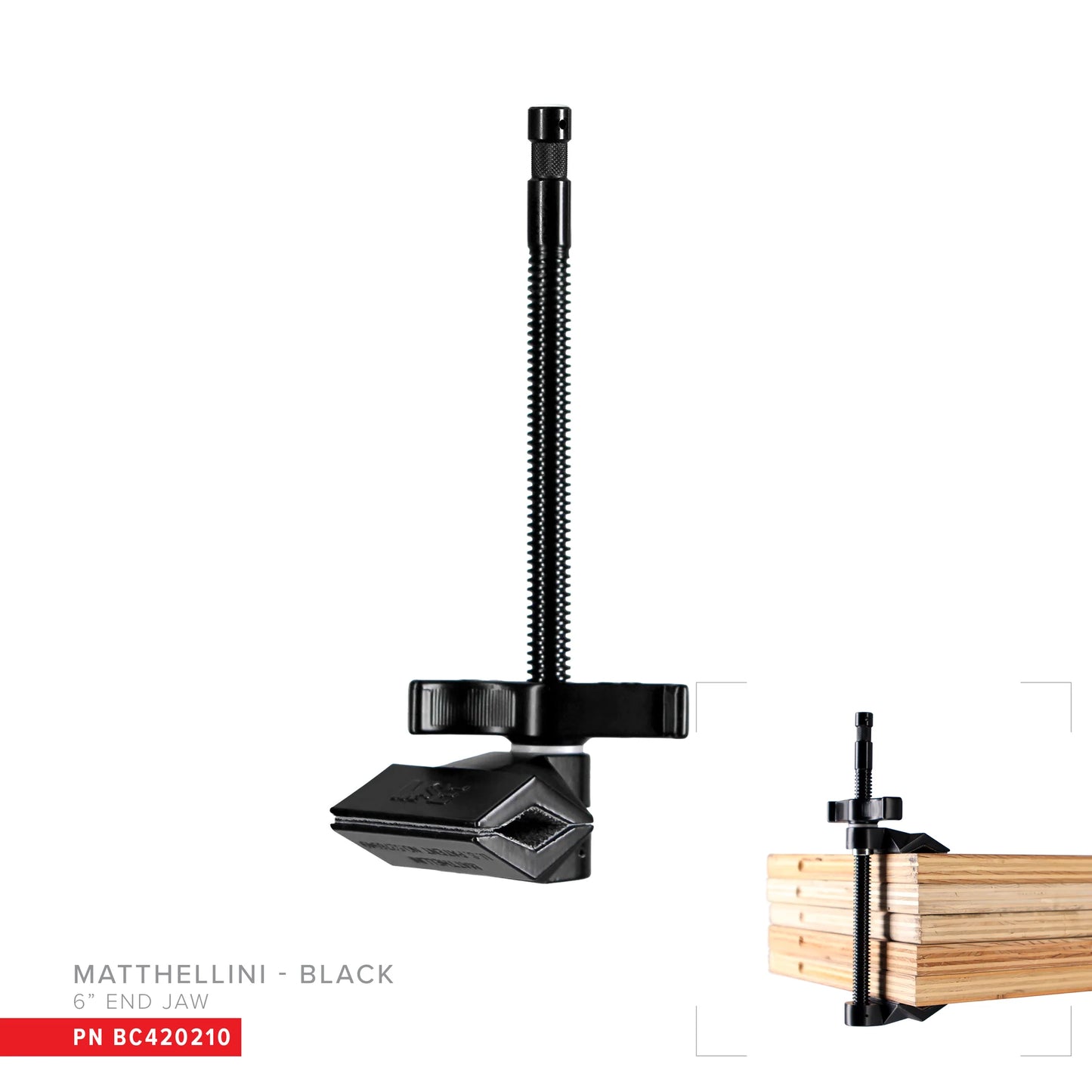 Matthews Matthellini Clamp with 6" End Jaw (Black)