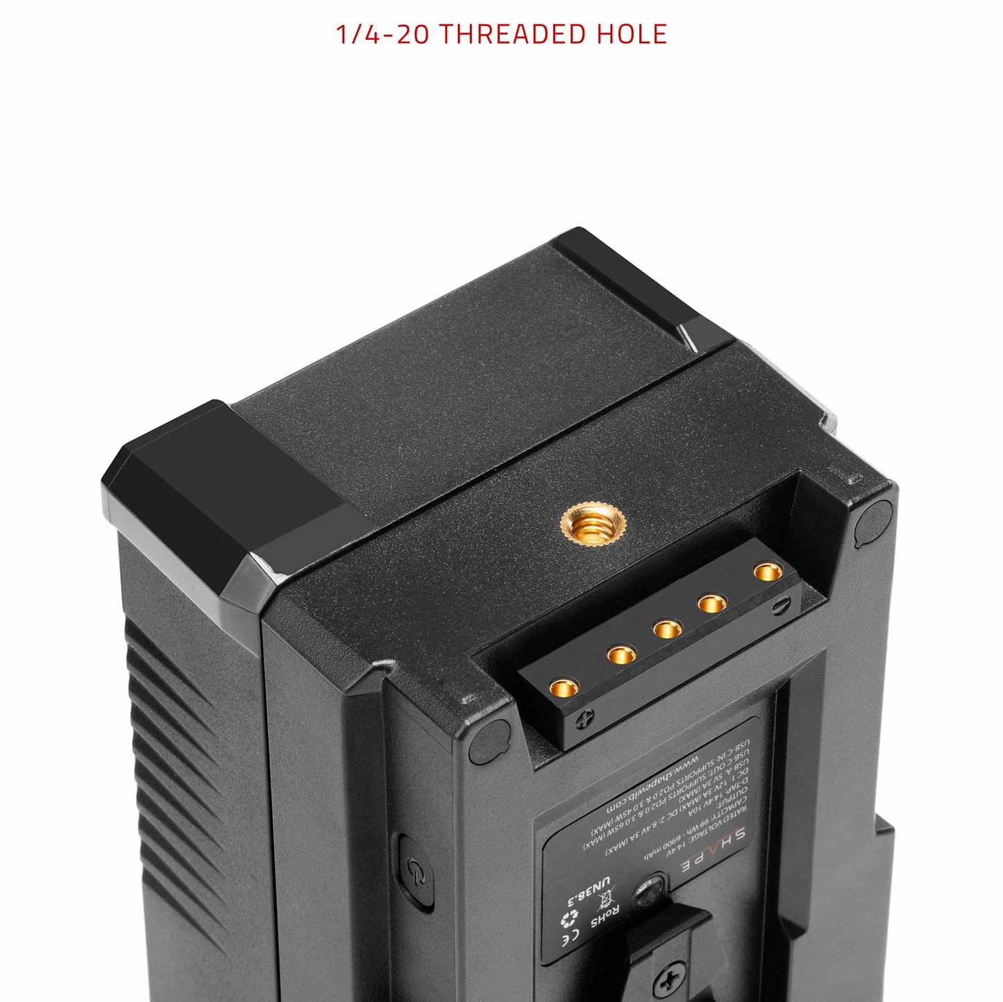 Batterie SHAPE Mini 99 Wh à fixation V-Mount avec entrée/sortie USB-C