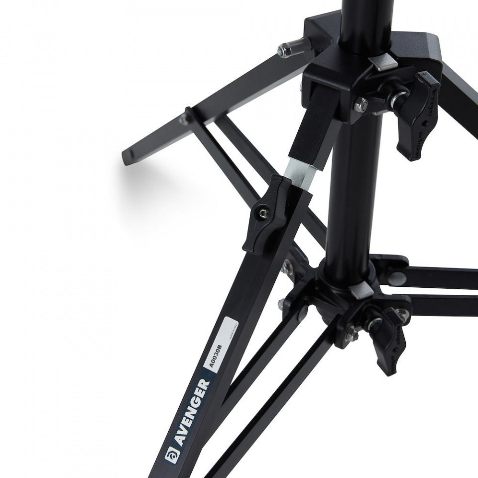 Avenger Pied Bébé 30 Noir 300 cm/118 po en Alu à Triple Colonne