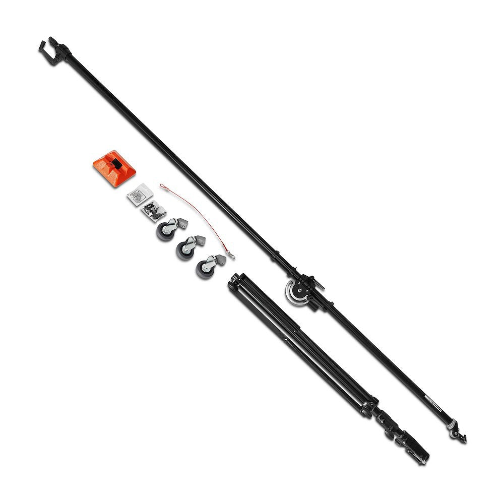 Manfrotto - Super perche en aluminium noir, pied inclus