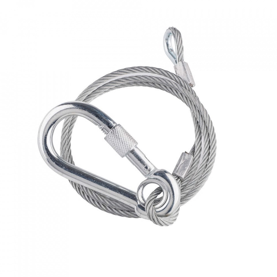 Câble de sécurité Avenger, 100 cm/39,4 po, gréement avec verrouillage à vis, 4 mm Ø