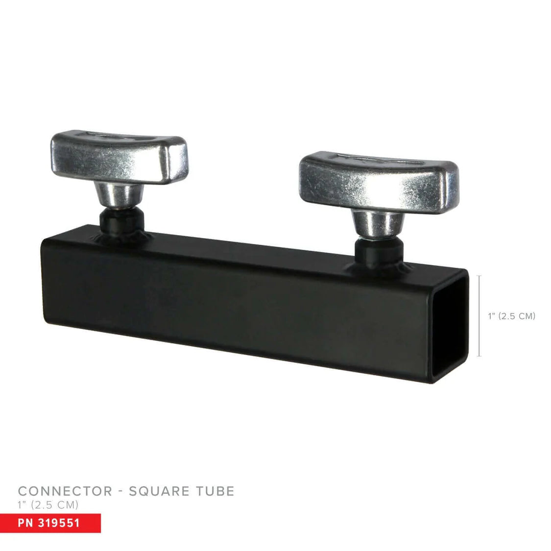 Connecteur pour tube carré de 1 po