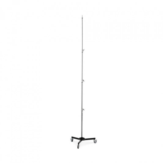 Pied surbaissé à roulettes Avenger Baby 330 cm/130 po, acier chromé et aluminium