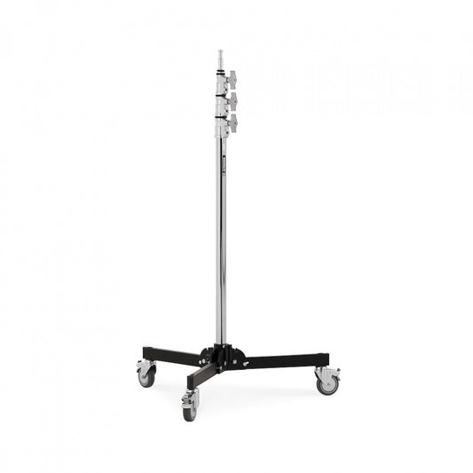 Pied surbaissé à roulettes Avenger Baby 330 cm/130 po, acier chromé et aluminium