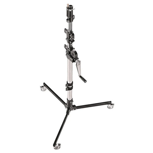 Manfrotto -   3-Sec Low Base Wind Up Stand with Wheels