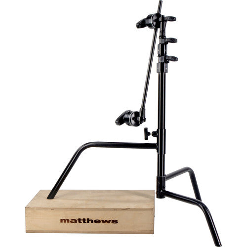 Matthews Hollywood 20" C-Stand avec jambe coulissante, tête de préhension et bras (noir, 5,25') 