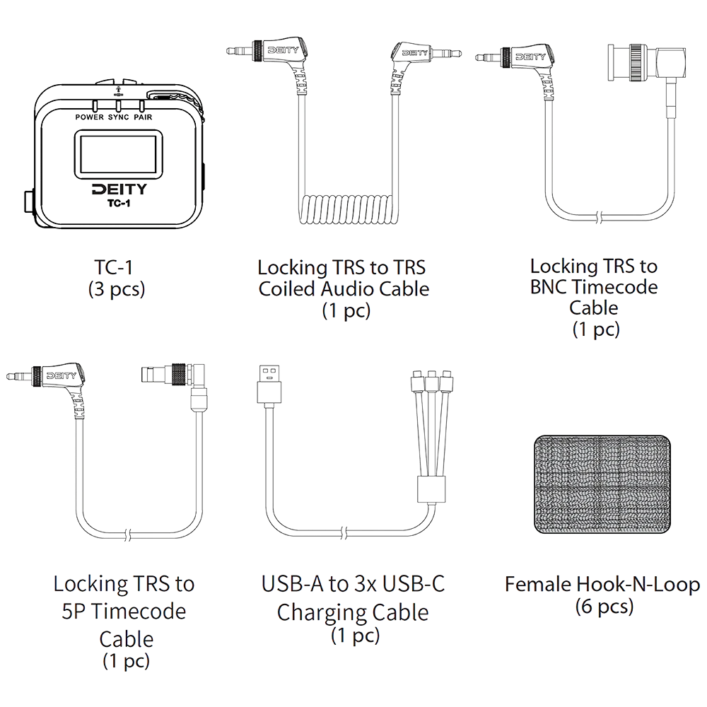 Boîtier de timecode sans fil Deity TC-1 - 3 unités