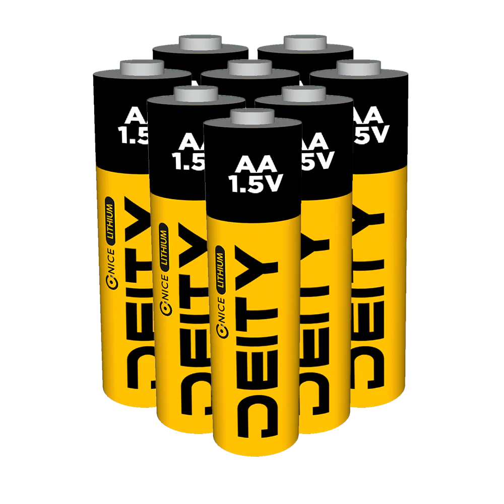 Deity Lithium AA Batteries (1.5V, 3000mAh, 8-Pack)