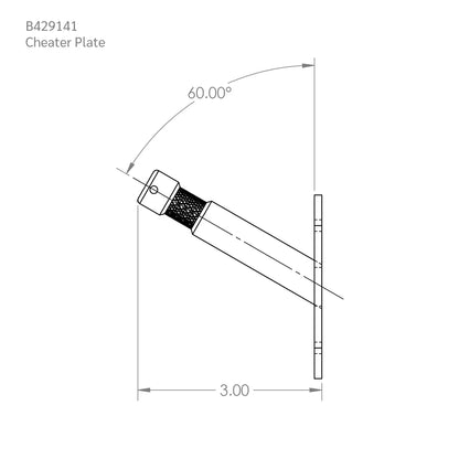 Cheater Plate with 3" Pin
