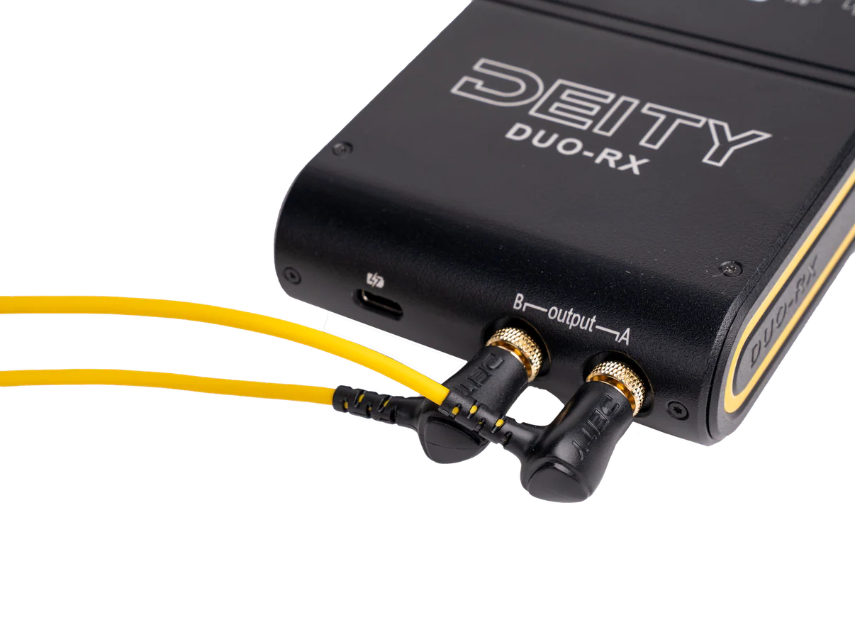 Deity Wireless Timecode Cable - RX-Link - Locking 3.5mm to Right Angle XLR