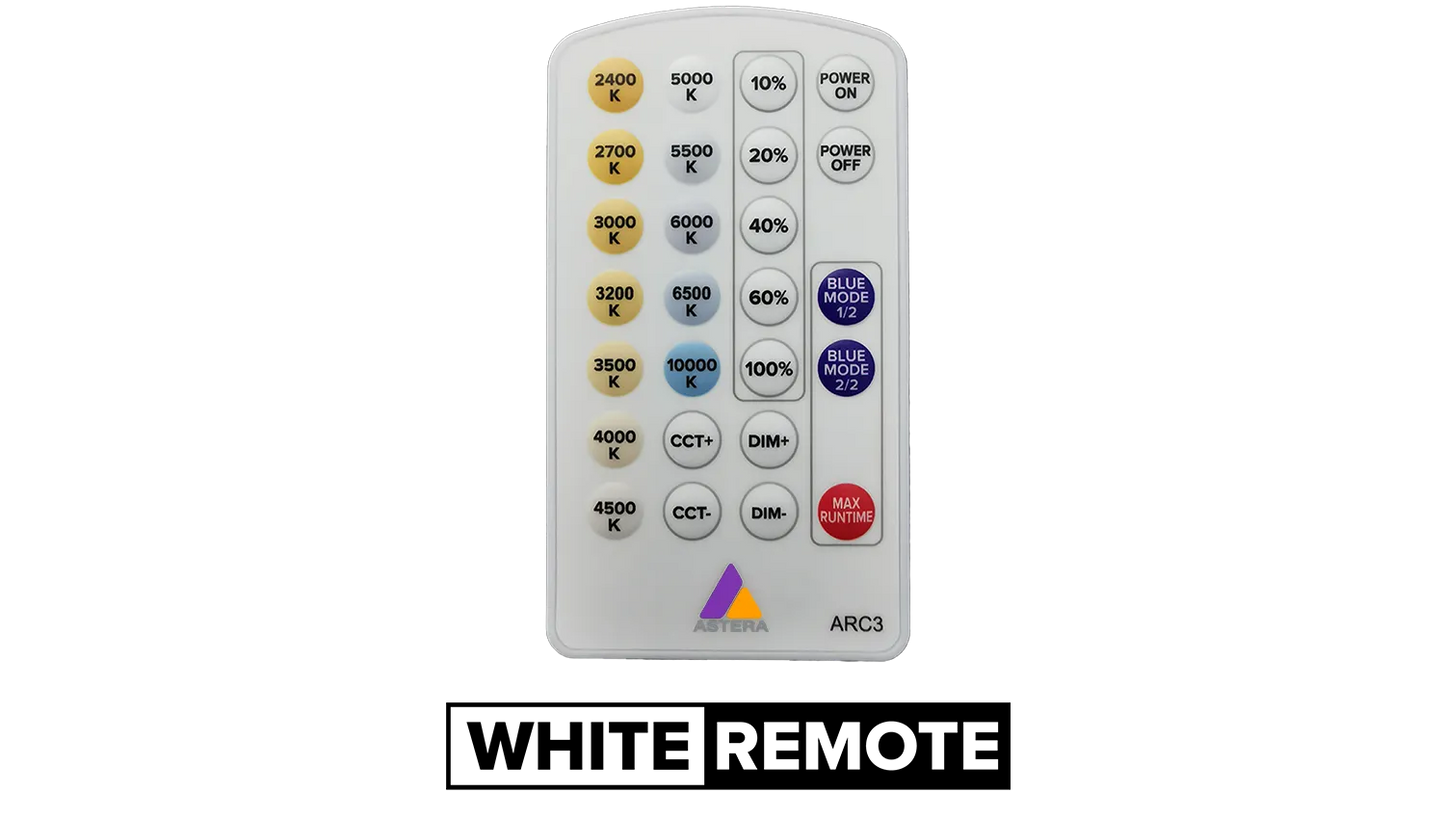 Astera Wireless White Remote Control ARC3