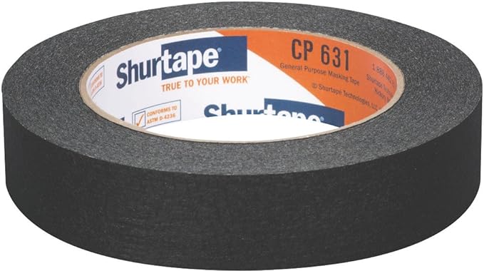 Shuretape CP 631  Black Paper Masking Tape 2"