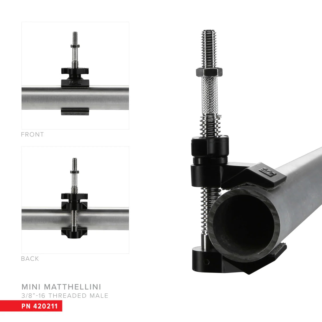 Mini Matthellini with 3/8" Threaded Pin