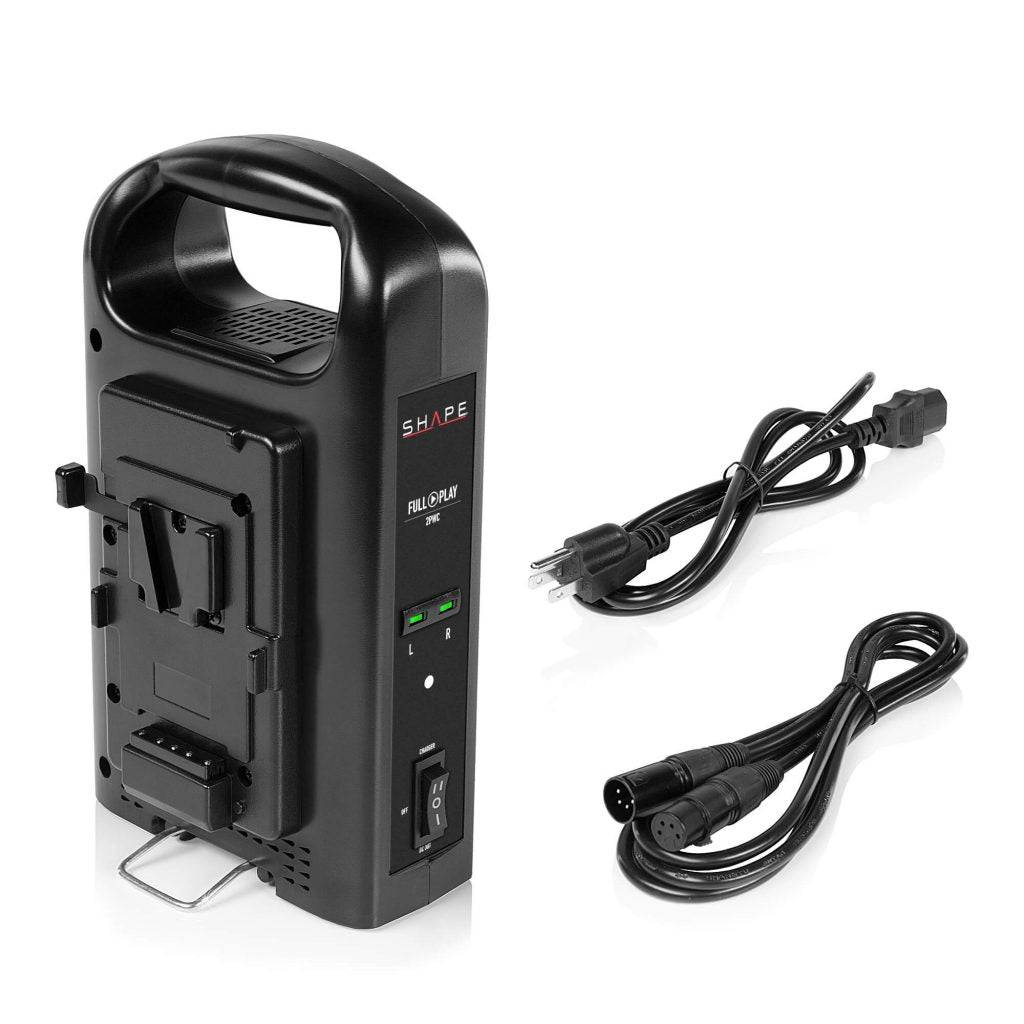 Piles rechargeables SHAPE Full Play 98 Wh à fixation en V (2) avec chargeur intelligent double SHAPE Full Play