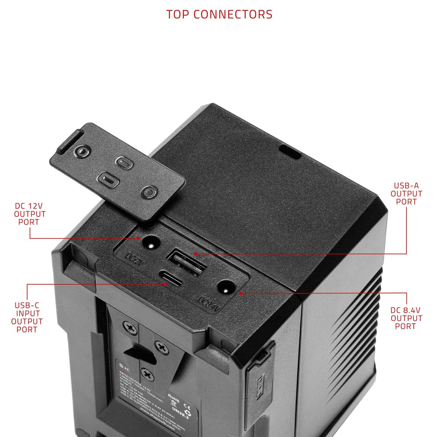 Batterie SHAPE Mini 150 Wh à fixation V-Mount, entrée/sortie USB-C