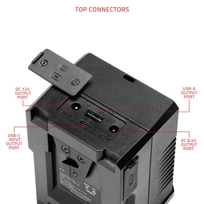 Batterie SHAPE Mini 99 Wh à fixation V-Mount avec entrée/sortie USB-C